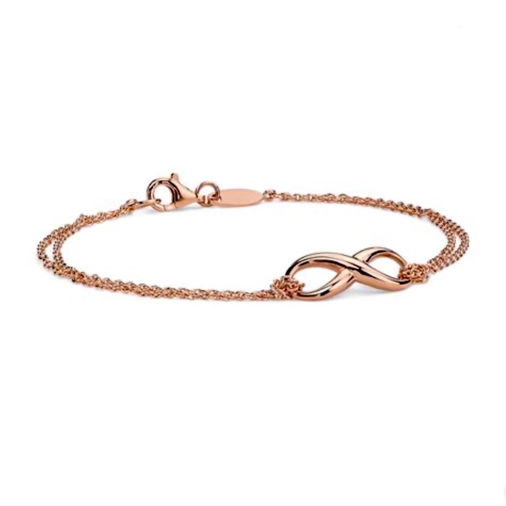 New Blue Nile Infinity Chain Bracelet in Rose Gold 7"